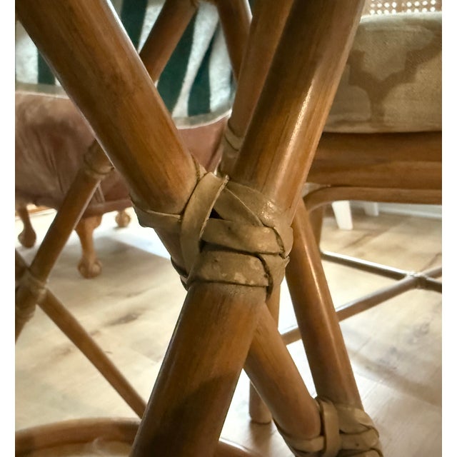 Contemporary McGuire Vintage Organic Modern Glass Top Dining Table 1964 For Sale - Image 3 of 5