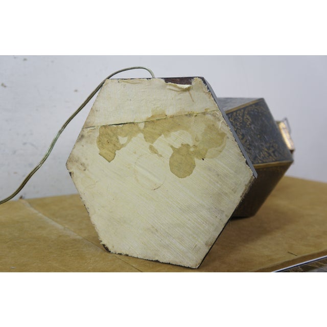 Mid 20th Century Mid Century Modern Enameled Brass Thai Dancing Figures Table Lamp 36" For Sale - Image 16 of 17