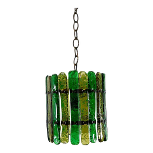 1970s Mid-Century Modern Feders Hand Blown Glass Chandelier