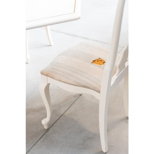 Extendable Dining Table with 5 Lacquered White Chairs by Mario Sabot, 1980s, Set of 6 For Sale - Image 16 of 18