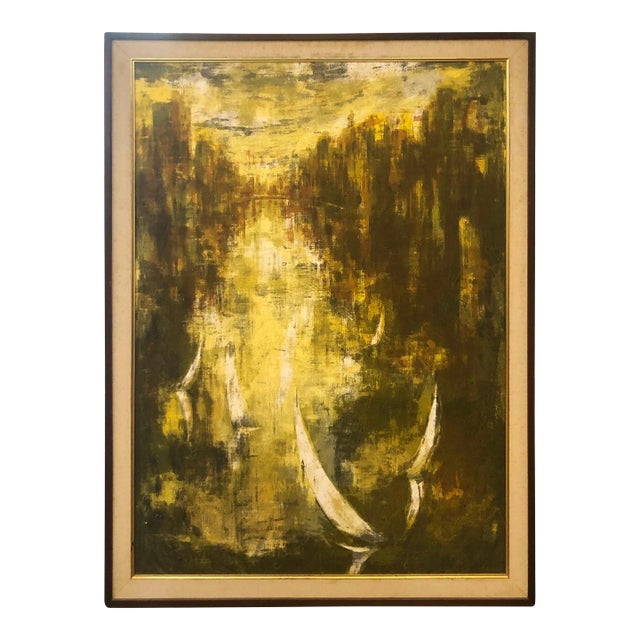 Very Large Signed Vintage Seriagraph by Dietrich Grunewald For Sale