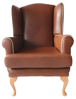 Set of Vintage Brown Faux Wingback Armchairs, 1960s