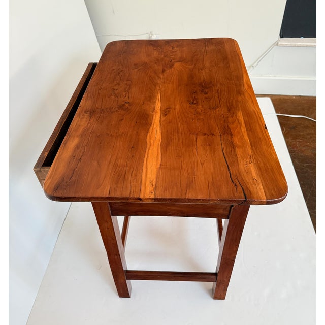 Brown French Side or End Table of Patinated Cherry With Drawer For Sale - Image 8 of 16