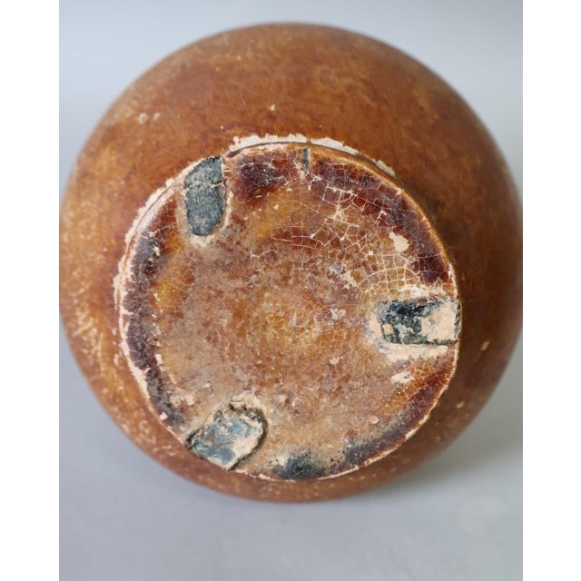 Amber Ancient Chinese Han Dynasty Amber-Glazed Pottery Hu Covered Jar With Lid For Sale - Image 8 of 8
