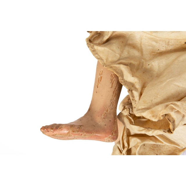 Rare Italian Carved Polychromed Crèche Santos Saint Angel Figurine Ca. 1750 For Sale - Image 11 of 12