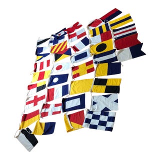 International Maritime Nautical Marine Signal Code Flags Boating Flags - Set of 40 For Sale