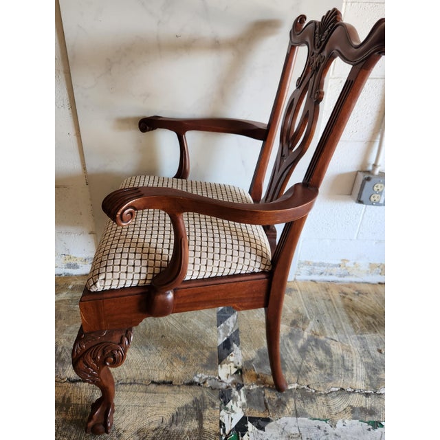 8 Mahogany American Chippendale "Scroll" Chairs Attributed to Leighton Hall For Sale In Washington DC - Image 6 of 16