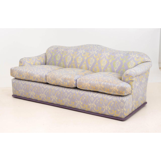 Early 21st Century J. Robert Scott Green & Purple Upholstered Sofa For Sale - Image 5 of 11