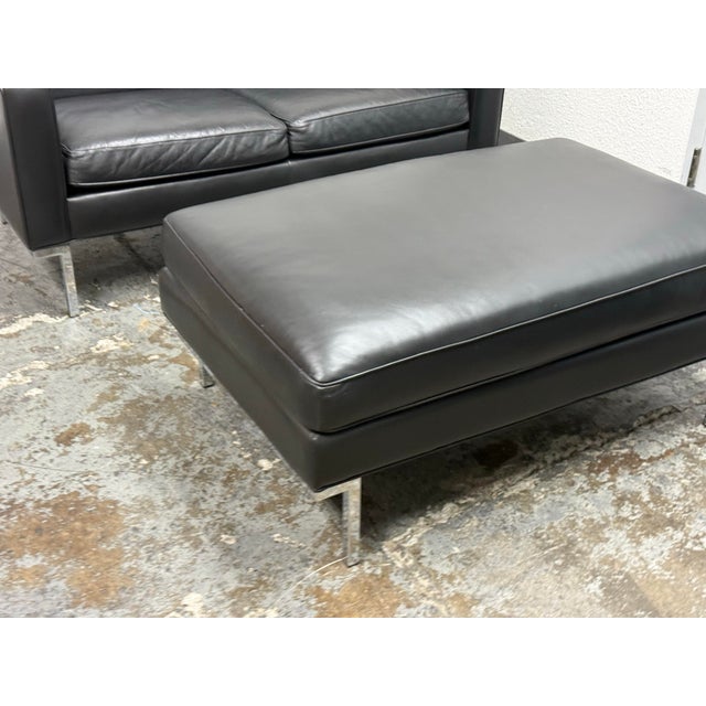 Black Ted Boerner for Design Within Reach Theatre Sofa + Ottoman Set For Sale - Image 8 of 12