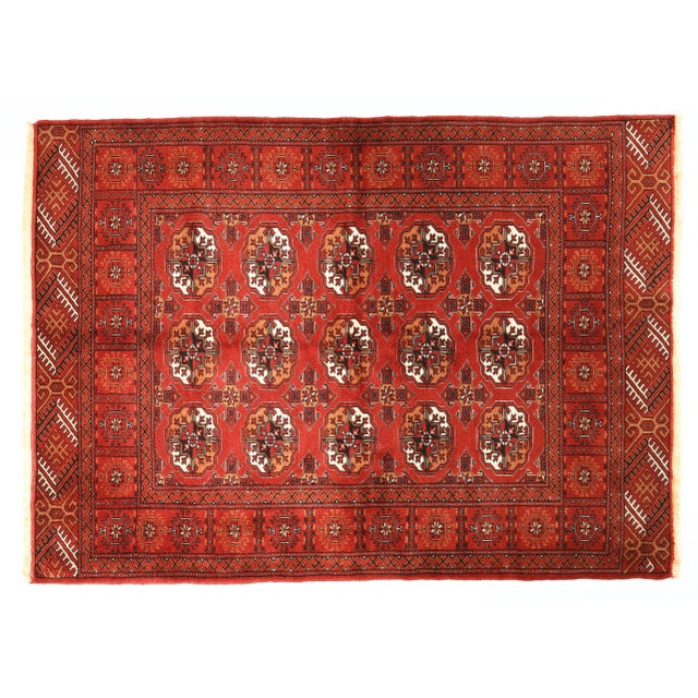 hese tone of colors has been used on this handmade art, Red, White, Orange, Brown i am listing such a Beautiful example of...