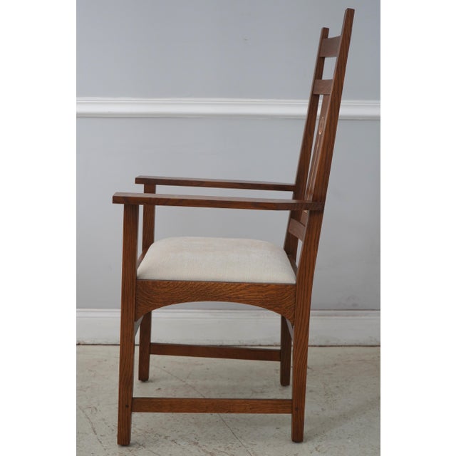Mission Set of 6 Stickley Harvey Ellis Mission Oak Dining Room Chairs For Sale - Image 3 of 18