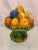 This vintage Majolica Style Fruit Stacked Lidded Bowl/Catchall Decor by CBK is a delightful piece that will add a pop of...