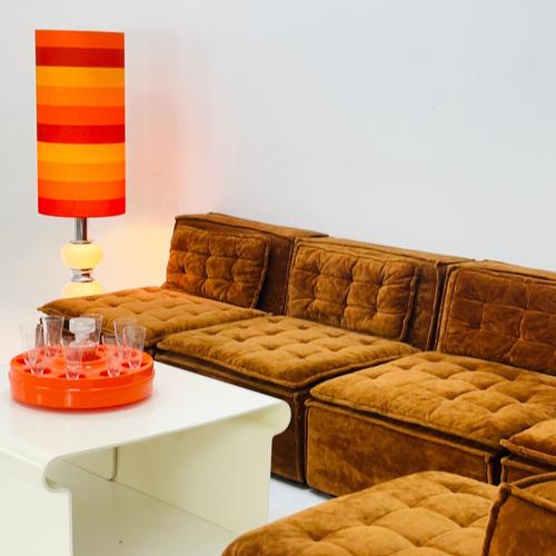 Brown Mid-Century Italian Brown Modular Sofa, 1970s, Set of 5 For Sale - Image 8 of 11