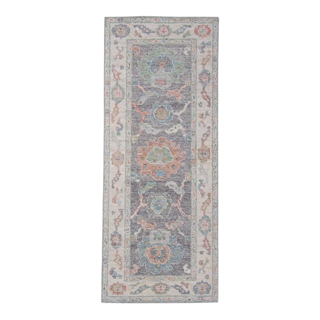 Turkish Oushak Rug 2'8" x 6'6" For Sale