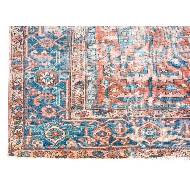 Early 20th Century Persian Heriz Rug For Sale - Image 13 of 15