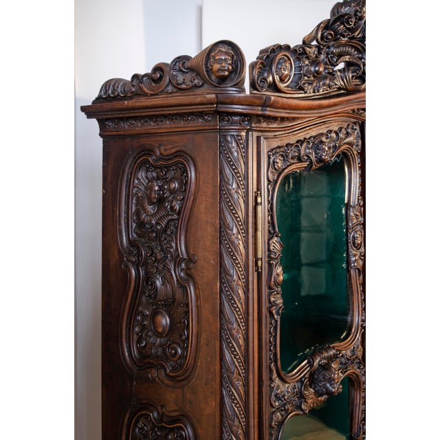 Monumental French Display Cabinet with Bourbon Coat of Arms, 1740 For Sale - Image 4 of 12