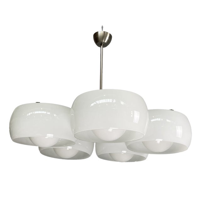 Mid-Century Modern Italian Pentaclinio Pendant Light attributed to Magistretti for Artemide, 1970s For Sale