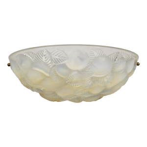 Lalique French Art Deco Lausanne Opalescent Glass Single Wall Sconce - 1930s