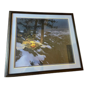 Late 20th Century Limited Edition Print Titled "Warmed by the View" by Stephen Lyman W/ Coa