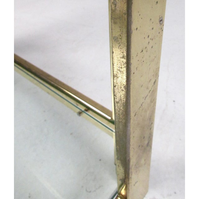 Late 20th Century Modern Brass Bar Cart For Sale - Image 9 of 13