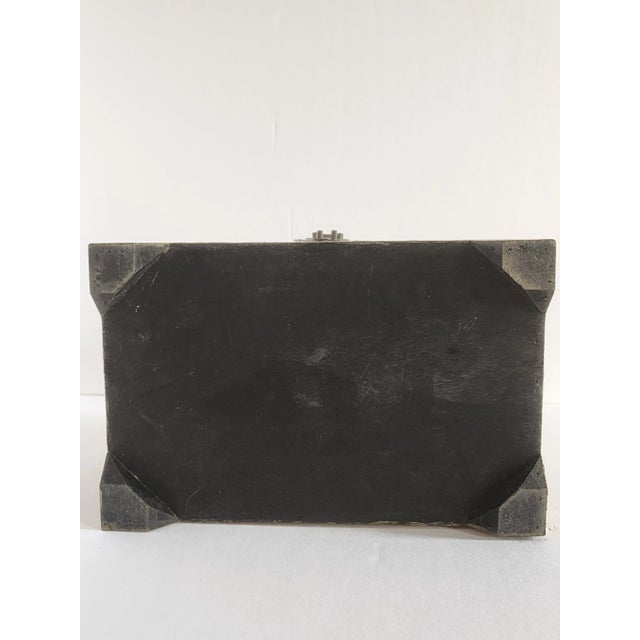 Antique Lacquered Calligraphy Decorated Keepsake Box For Sale - Image 11 of 11