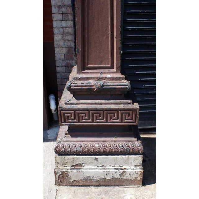 Antique Cast Iron Entrance Lights - Beaux Arts Style - Large Scale - A Pair For Sale - Image 4 of 5