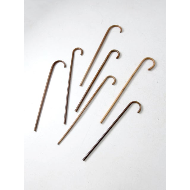 American Set of Seven Vintage Wood Canes For Sale - Image 3 of 12