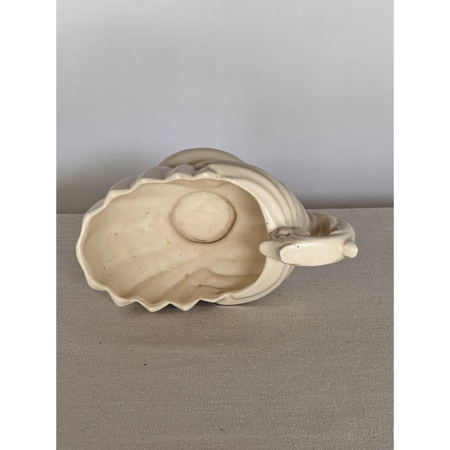 American Vintage McCoy Cream Planter With Acanthus Details For Sale - Image 3 of 4