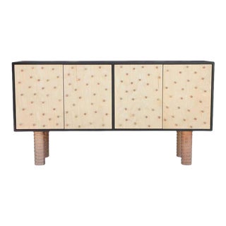 Postmodern Peg Oak Sideboard For Sale