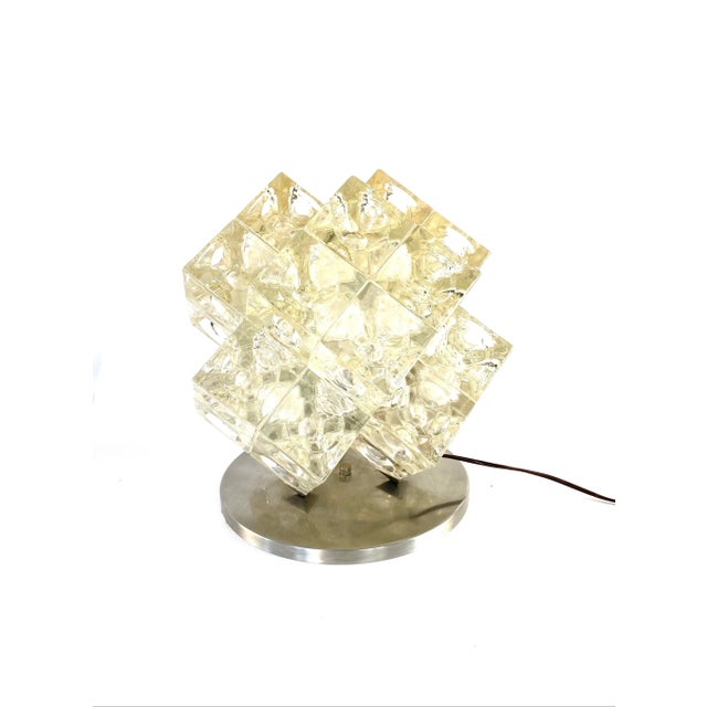 Metal 1968 Albano Poli "Eclisse" Modernist Sculptural Table Lamp, Poliarte Italy For Sale - Image 7 of 12