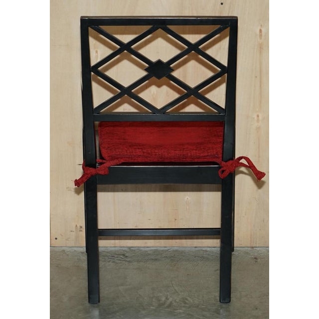 Vintage Chinese Ebonised Side Chairs, Set of 2 For Sale - Image 12 of 18