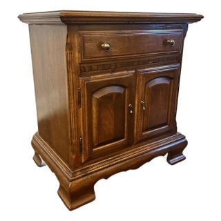 Vintage 1970’s Ethan Allen "Classic Manor" Cabinet End Table or Nightstand For Sale