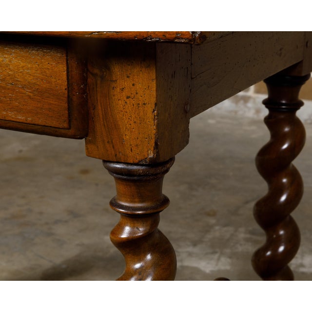 Wood English Georgian Period Early 19th century Walnut Barley Twist Side Table For Sale - Image 7 of 12