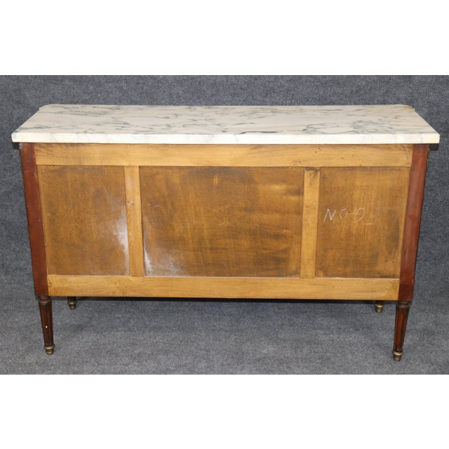 Maison Jansen Maison Jansen Louis XVI Style Marble Top Bronze Mounted Commode For Sale - Image 4 of 13