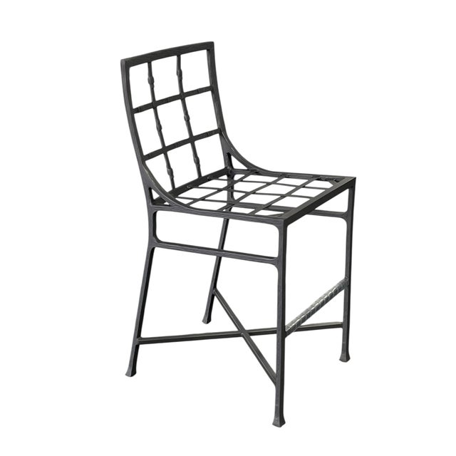 Castelle Marquis Aluminum Patio Barstools- Set of 3, Outdoor Bar Stool For Sale - Image 10 of 12