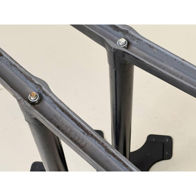 Vintage Cast Iron Table Legs from Trewa, Switzerland, 1970s, Set of 2 For Sale - Image 11 of 16