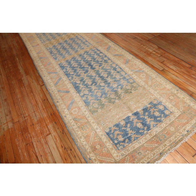 Mid 20th Century Vintage Zabihi Collection Persian Wide Long Runner - 3'8" x 16' For Sale - Image 5 of 12