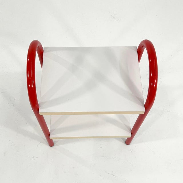 Coral Tubular Side Table, 1970s For Sale - Image 6 of 8