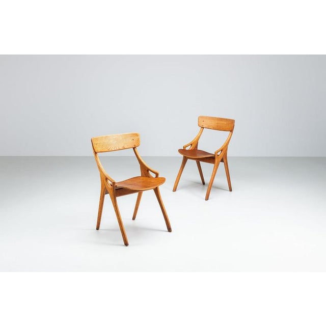 Brown Dining Chairs in Teak by Arne Hovmand Olsen for Mogens Kold, Denmark, 1959, Set of 4 For Sale - Image 8 of 17