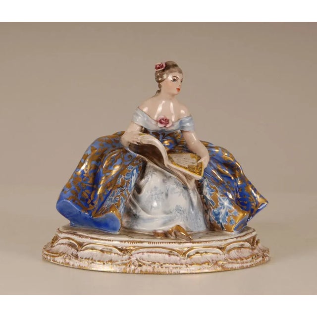 Ceramic Italian Porcelain and Ceramic Figurine of Lady by Guido Cacciapuoti For Sale - Image 7 of 15