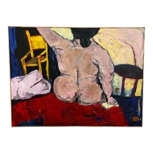 D.1963 Modernist Nude Portrait of a Lady, Signed Porter