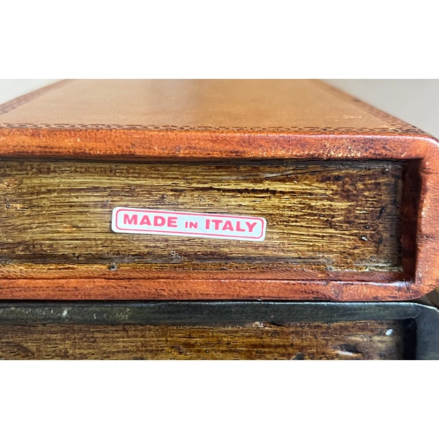 Vintage Italian Leather Bookends-Set of 2 For Sale - Image 12 of 13