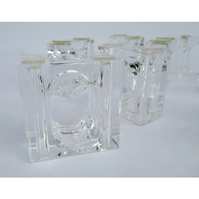 Vintage C.1970's Mid-Century Modern Lucite Napkin Rings by Lillian Vernon -Set of 8 For Sale - Image 11 of 13