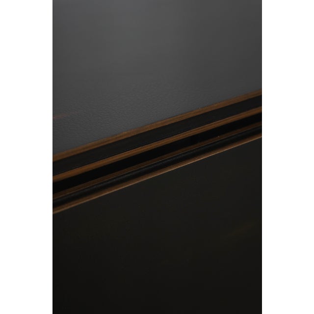 Sherrill Black & Gold Crackle Paint Pembroke Drop Leaf Table For Sale - Image 12 of 17