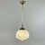 Art Deco Marbled Opaline Glass and Brass Pendant Light, Germany, 1930s For Sale - Image 12 of 18