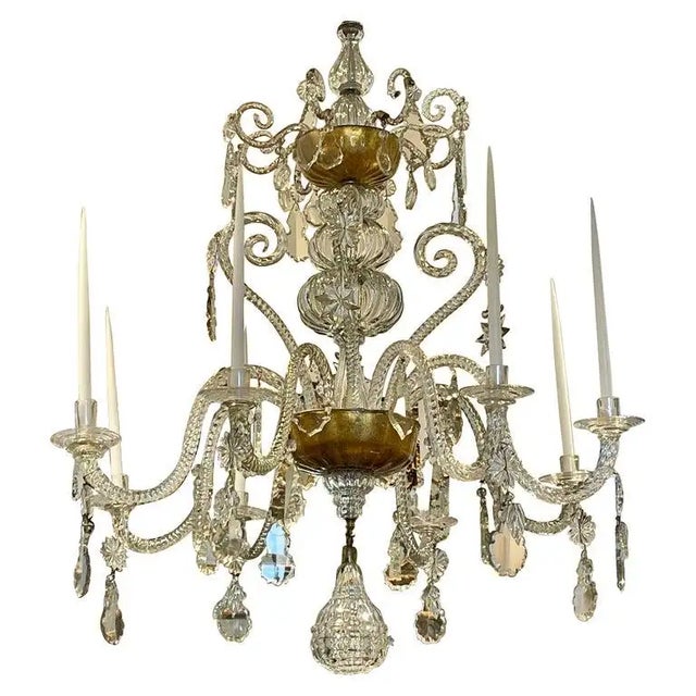 18th Century 18th Century Italian Blown Glass Rococo Chandelier For Sale - Image 5 of 5