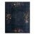 1920s Navy Field Floral Antique Chinese Art Deco Carpet 9' X 11'4" Knotted Rug For Sale