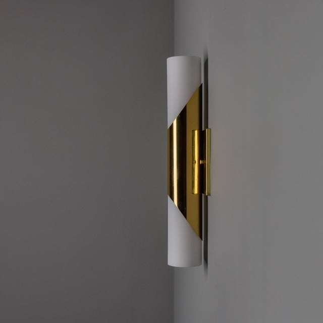 1960s Neuhaus Leuchten Glass and Brass Sconces by Rolf Krueger - a Pair For Sale In Los Angeles - Image 6 of 18
