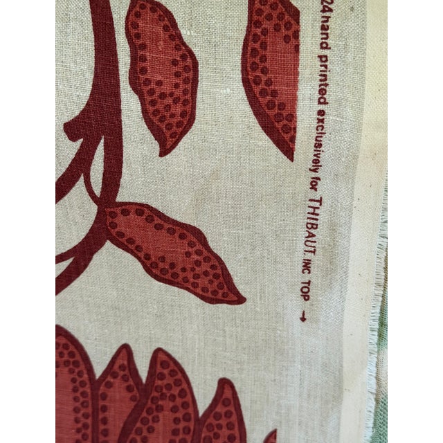 2020s Desert Flower Sunbaked F912010 by Thibaut Fabric 4 1/2 Yards Handprint Linen For Sale - Image 5 of 6