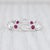 Art Deco New Beverley K Red Ruby White Sapphire Stackable Ring 14k Gold Eternity Band 6.5 For Sale - Image 3 of 6